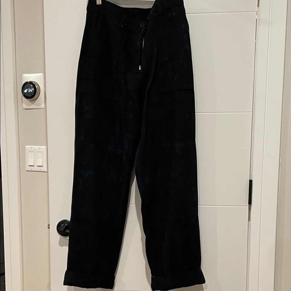 Raquel Allegra Black Wide-Leg Pants